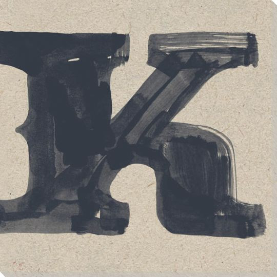 Painted Letter K Wrapped Canvas Giclee Print Wall Art