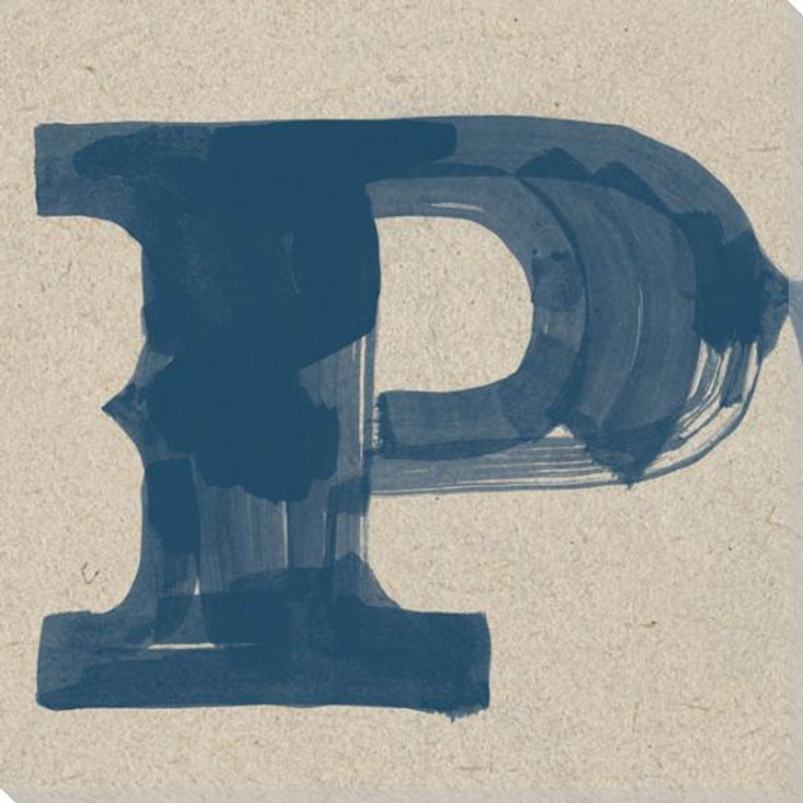 Painted Letter P Wrapped Canvas Giclee Print Wall Art