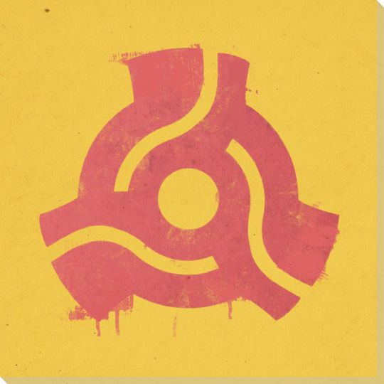 45 RPM Yellow Wrapped Canvas Giclee Print Wall Art