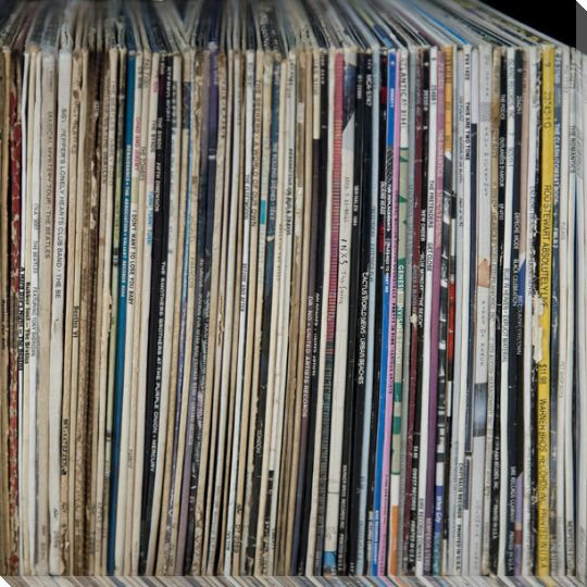 Vintage Vinyl II Wrapped Canvas Giclee Print Wall Art