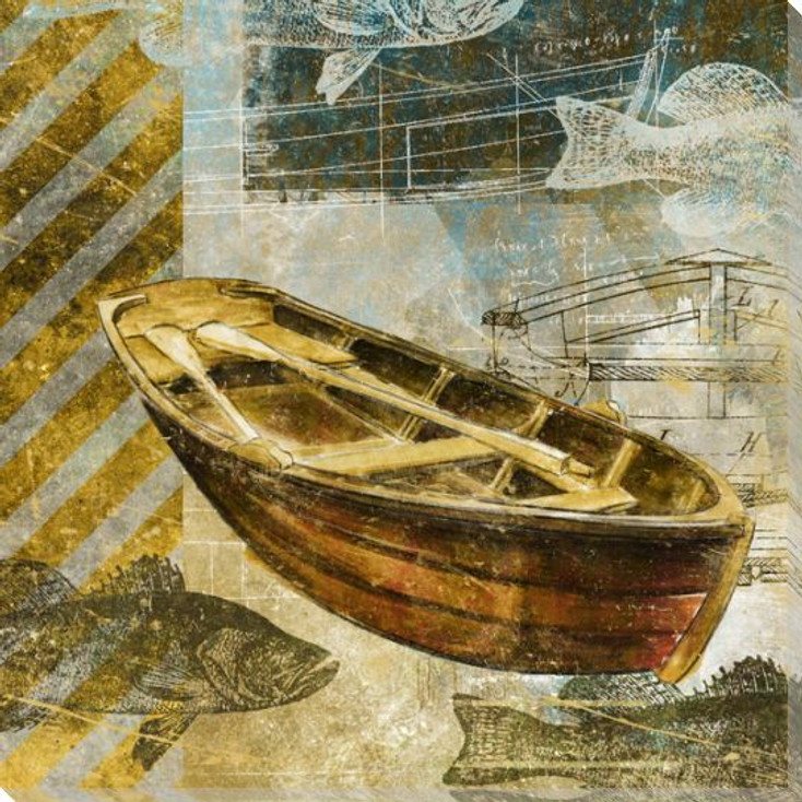 Rowboat Four Wrapped Canvas Giclee Print Wall Art