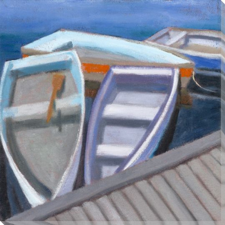Rockport Boats 1 Wrapped Canvas Giclee Print Wall Art