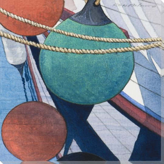 Boat Series 2 Number 4 Wrapped Canvas Giclee Print Wall Art