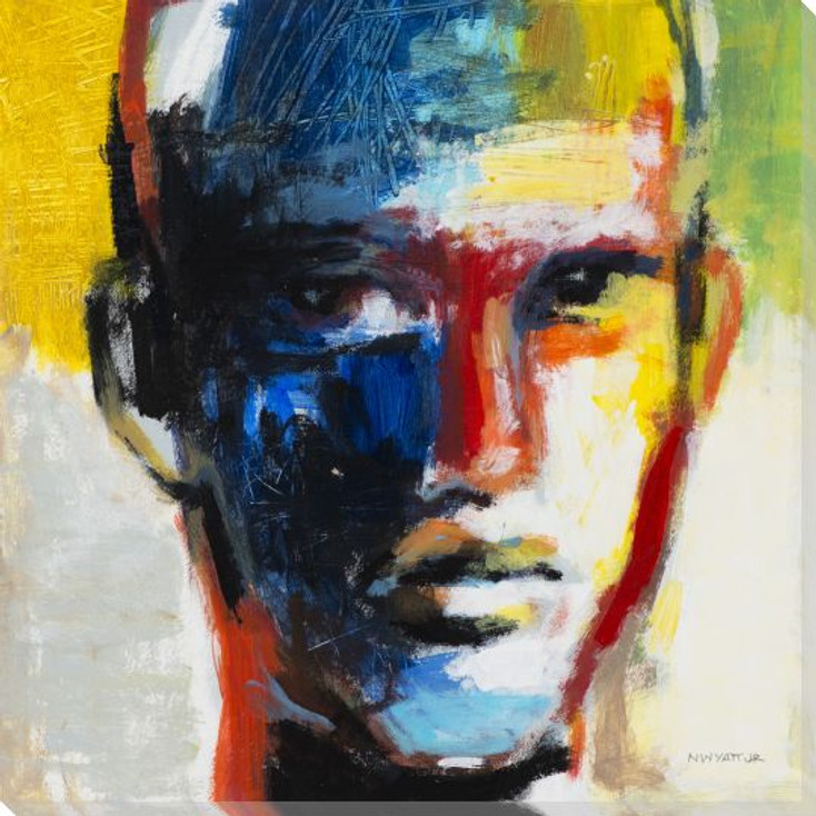 Modern Man II Portrait Wrapped Canvas Giclee Print Wall Art