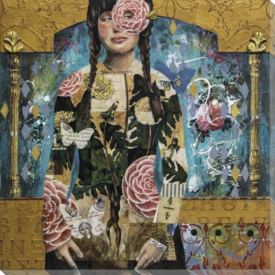 Garden Tapestry Portrait Wrapped Canvas Giclee Print Wall Art