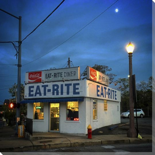 Eat-Rite Diner Wrapped Canvas Giclee Print Wall Art