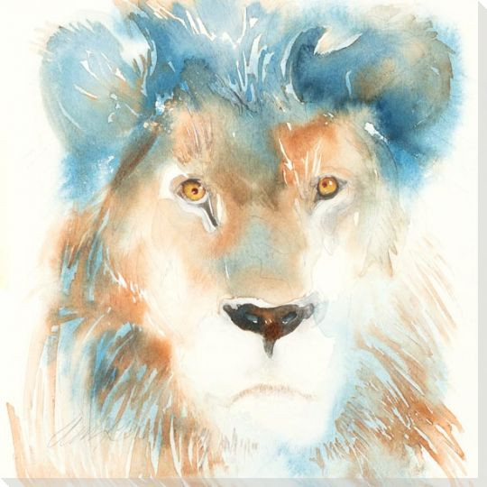 Lion Wrapped Canvas Giclee Art Print Wall Art