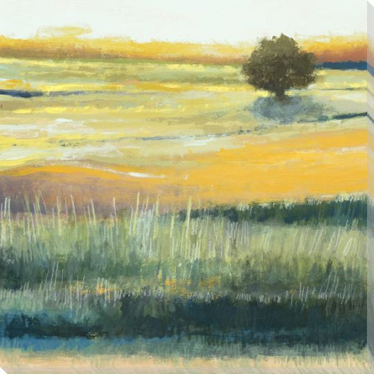 Golden Meadows I Wrapped Canvas Giclee Print Wall Art