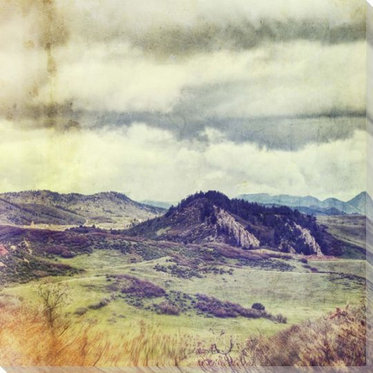 Storm Over Foothills Wrapped Canvas Giclee Print Wall Art