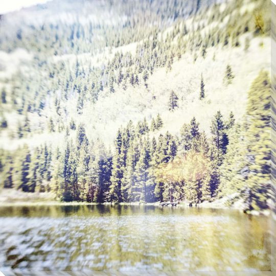 Hidden Dock Lake Scene Wrapped Canvas Giclee Print Wall Art