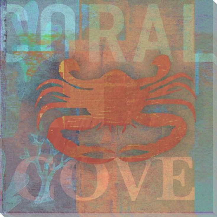 Coastal Catch Coral Cove Wrapped Canvas Giclee Print Wall Art