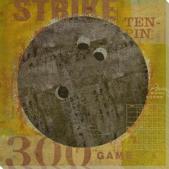 Bowling Ball Wrapped Canvas Giclee Print Wall Art