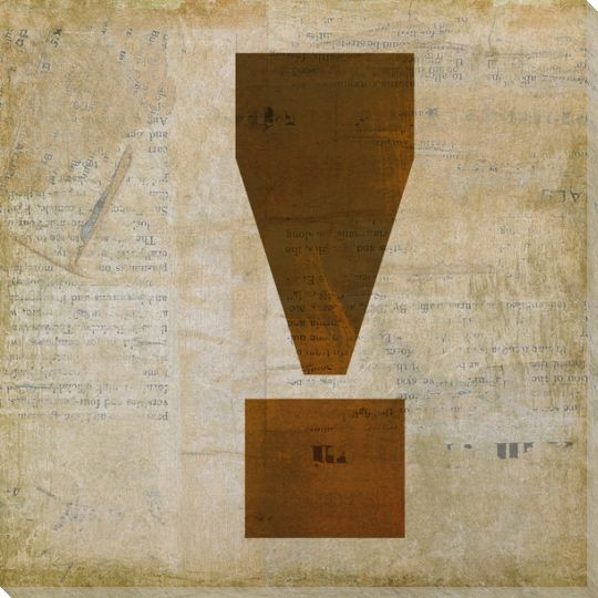QWERTY Exclamation Point Symbol Wrapped Canvas Giclee Print