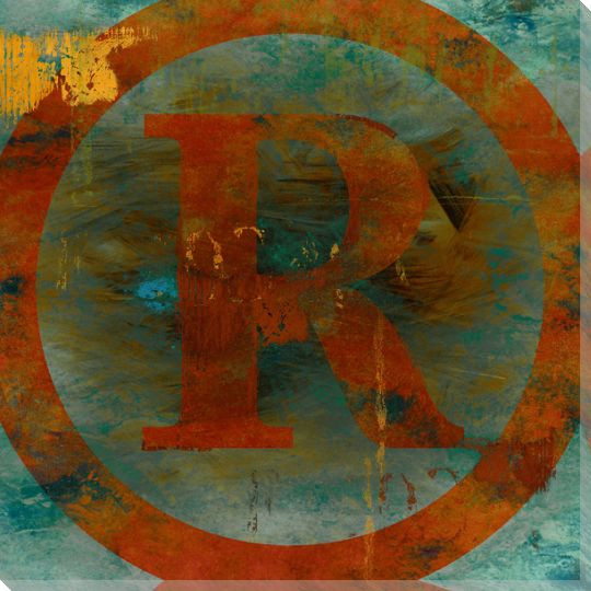 Registered Mark Symbol Wrapped Canvas Giclee Print Wall Art