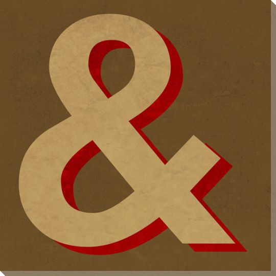 QWERTY Ampersand Symbol Wrapped Canvas Giclee Print Wall Art