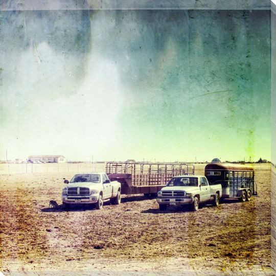Ram Tough Trucks and Trailers Wrapped Canvas Giclee Print Wall Art
