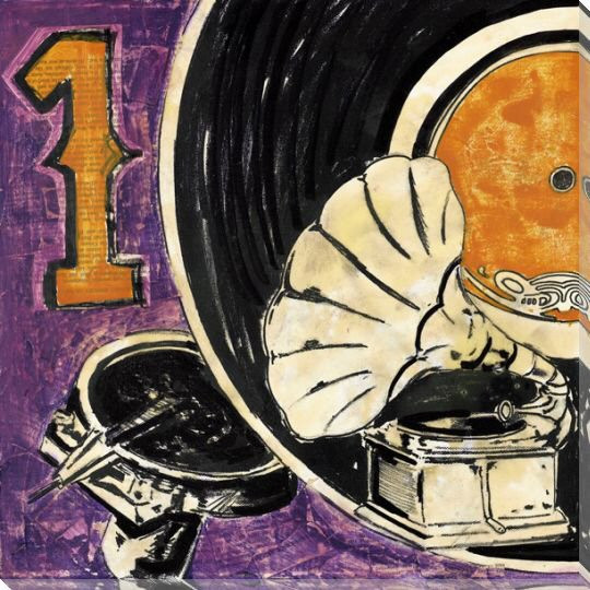 Phonograph Wrapped Canvas Giclee Print Wall Art