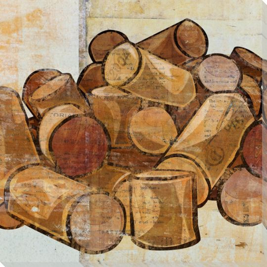 Corks Wrapped Canvas Giclee Print Wall Art