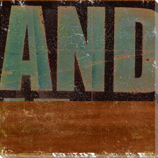 "AND" Wrapped Canvas Giclee Print Wall Art
