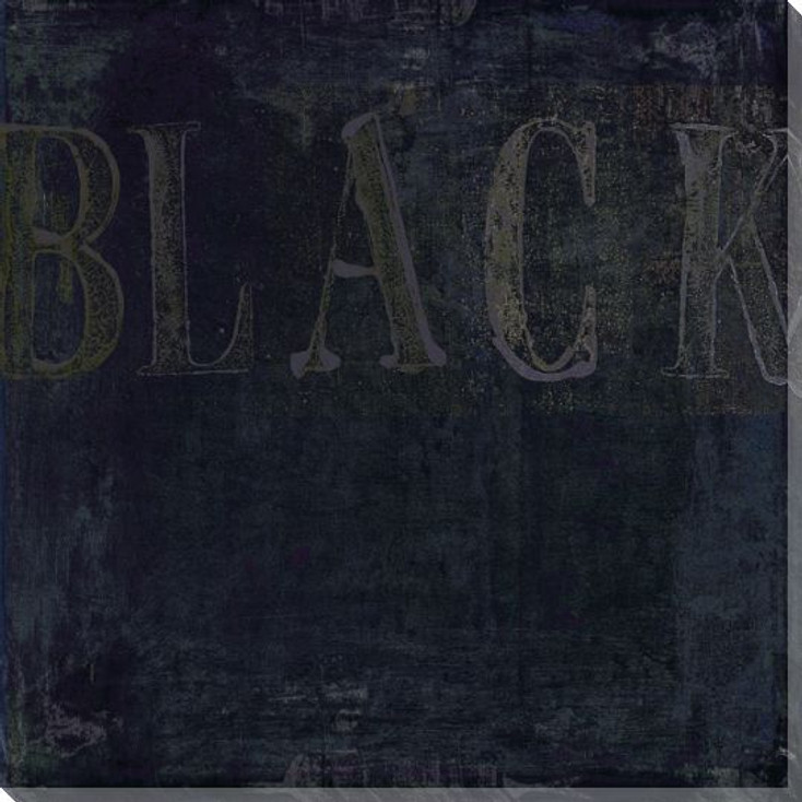 "Black" Block Wrapped Canvas Giclee Print Wall Art