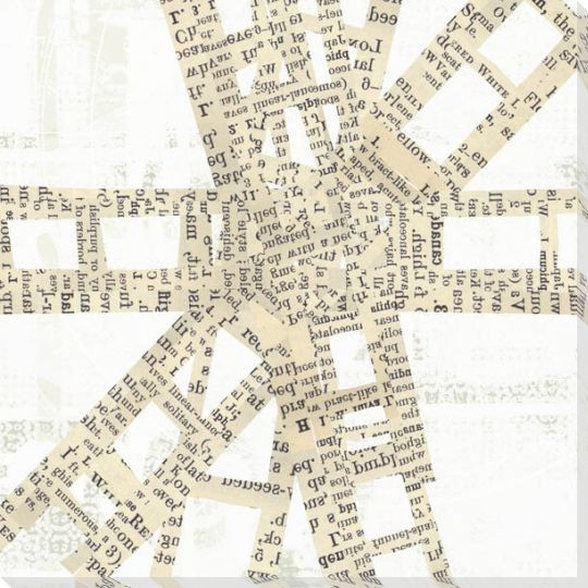 Encrypted Text Four Wrapped Canvas Giclee Print Wall Art