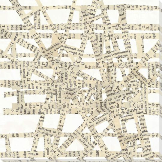 Encrypted Text Three Wrapped Canvas Giclee Print Wall Art