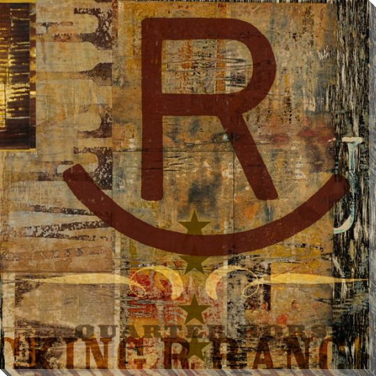 Cattle Brand 1 Wrapped Canvas Giclee Print Wall Art Wall Decor Artwork