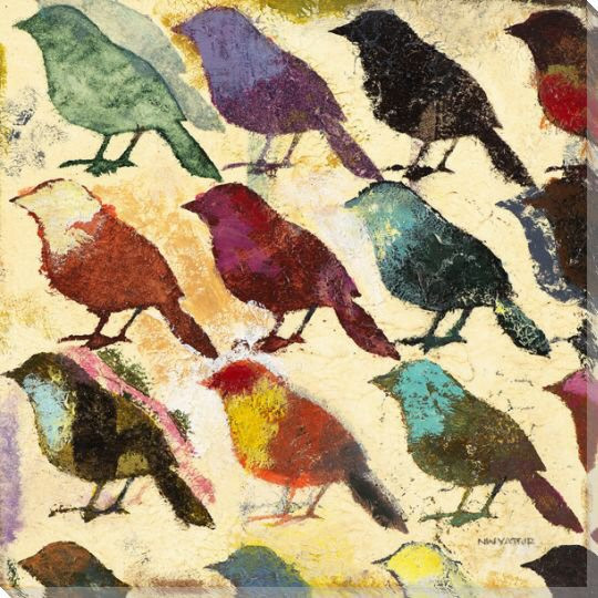 Bird Day II Wrapped Canvas Giclee Print Wall Art