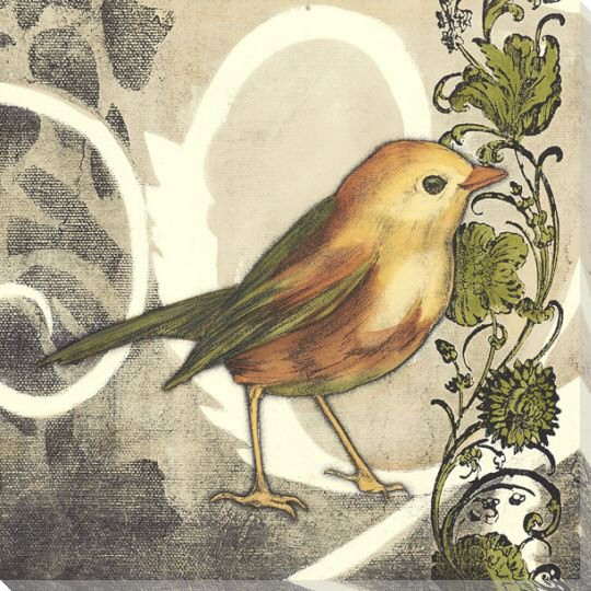 Bird Song I Wrapped Canvas Giclee Print Wall Art
