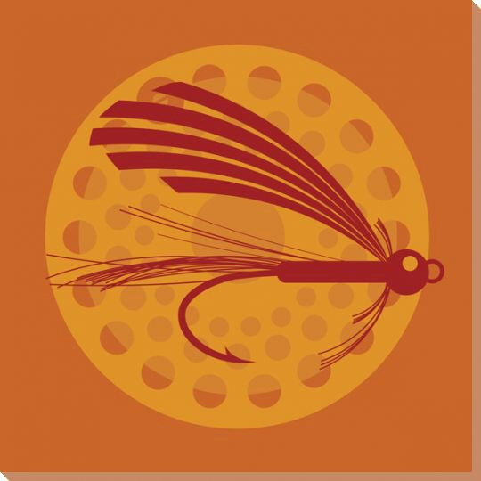 Orange Fly 1 Wrapped Canvas Giclee Print Wall Art