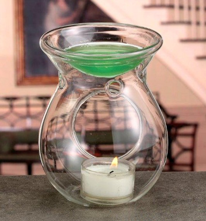 Expression Clear Glass Candle Tart Burners, Set of 4