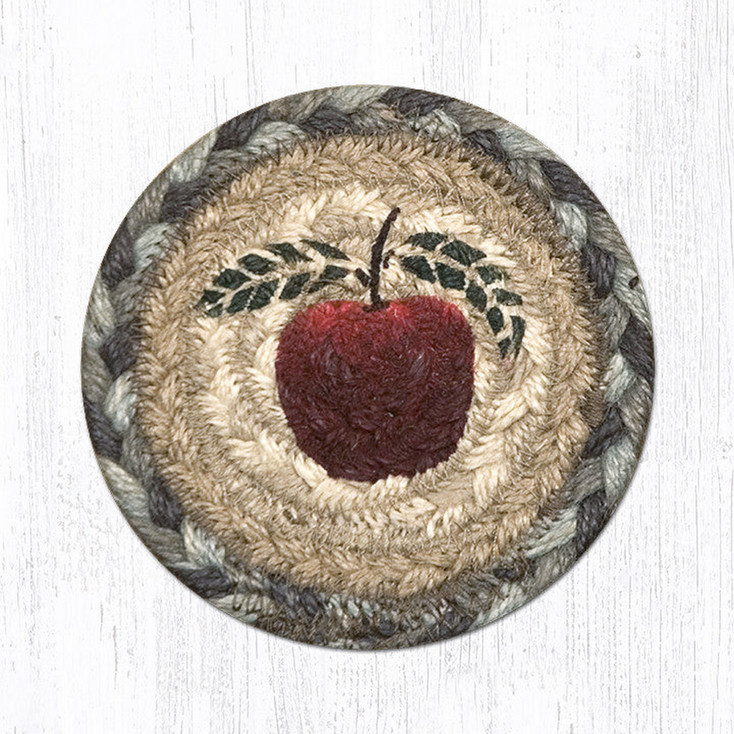 Apple Braided Jute Coaster