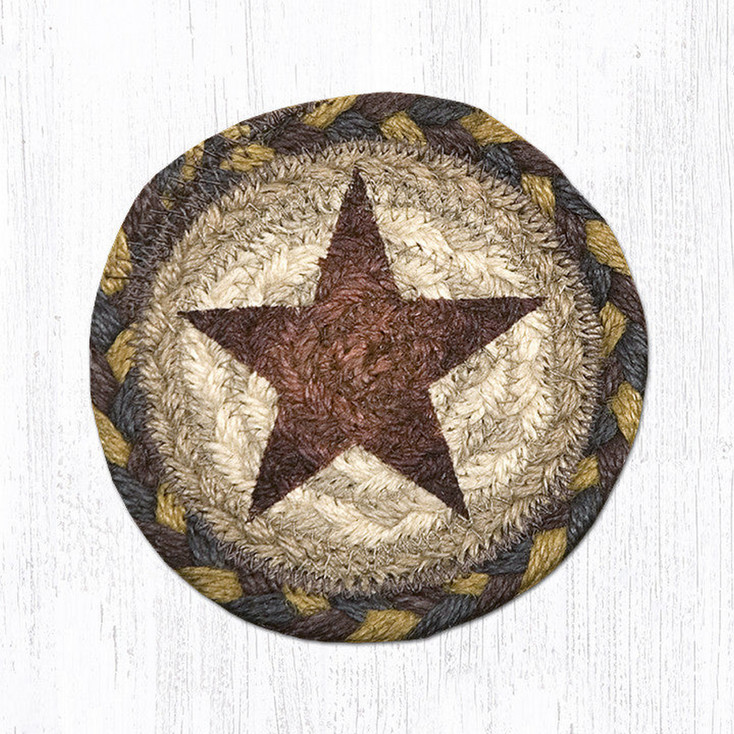 Gold Star Braided Jute Coaster
