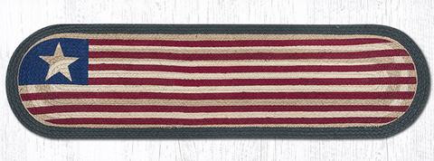 13" x 48" Original Flag Jute Oval Table Runner by Harry W. Smith