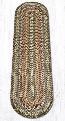 2' x 8' Fir Ivory Braided Jute Oval Runner Rug