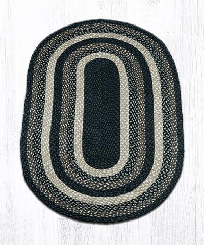 3' x 5' Mocha Frappuccino Braided Jute Oval Rug