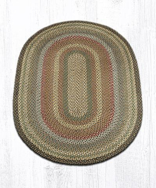 4' x 6' Fir Ivory Braided Jute Oval Rug