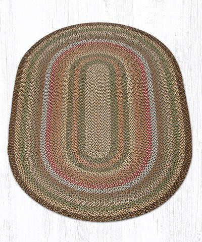 5' x 8' Fir Ivory Braided Jute Oval Rug