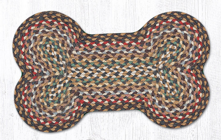 Fir Ivory Dog Bone Shaped Braided Jute Rug 13x22