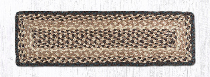 Chocolate Natural Jute Rectangle Stair Tread Rug 8.25x27