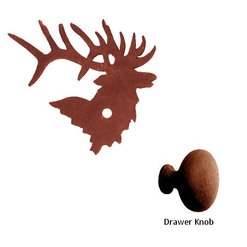 Elk Metal Drawer Pull with Back Plate