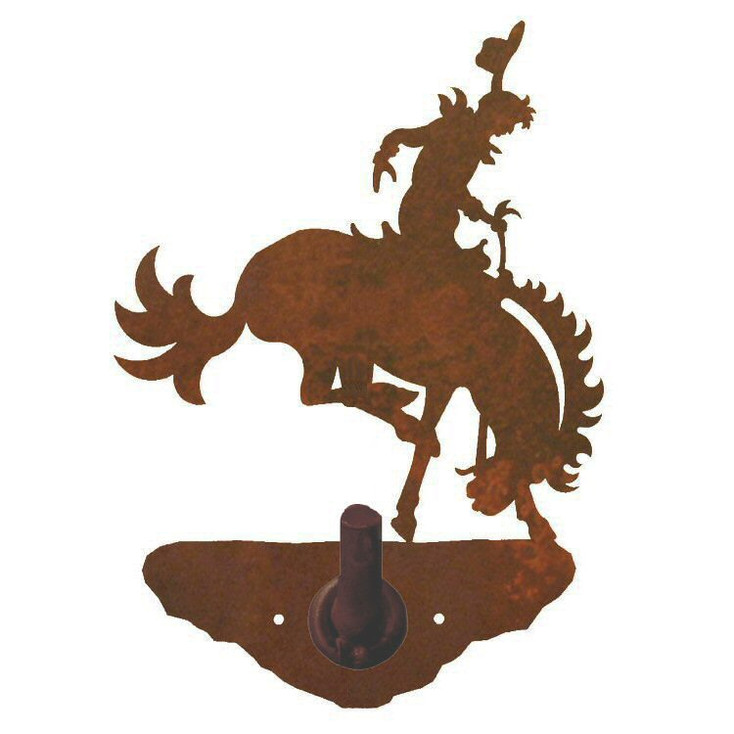 Bucking Bronco Rider Metal Robe Hook