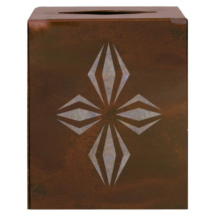 Geo Diamond Metal Boutique Tissue Box Cover