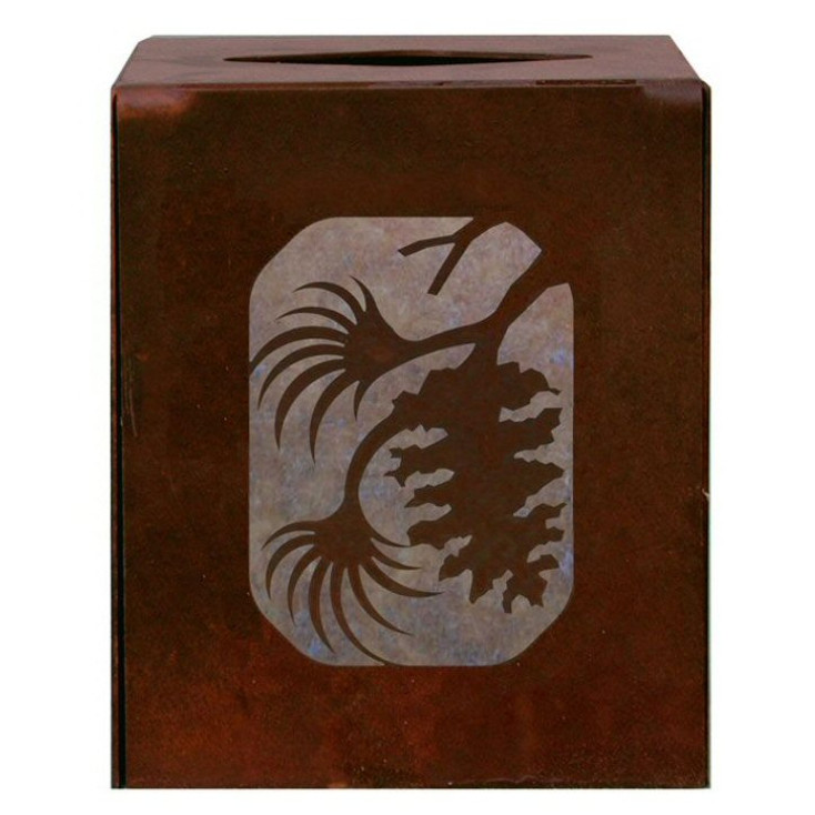 Pine Cone Metal Boutique Tissue Box Cover
