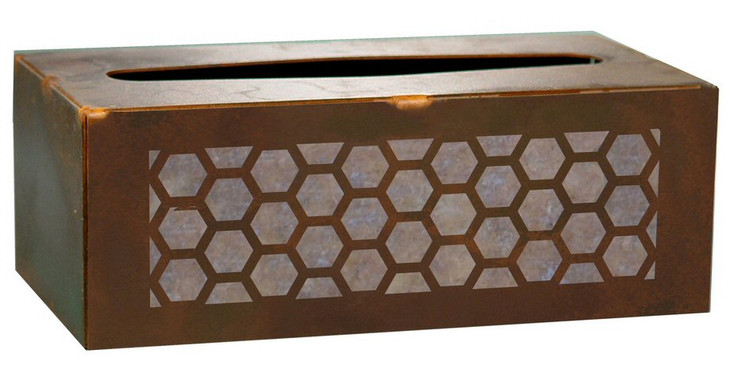 Honeycomb Metal Flat Tissue Box Cover