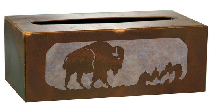 Buffalo Metal Flat Tissue Box Cover