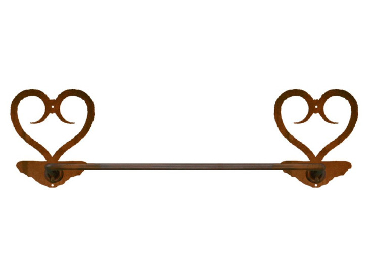 27" Heart Metal Towel Bar