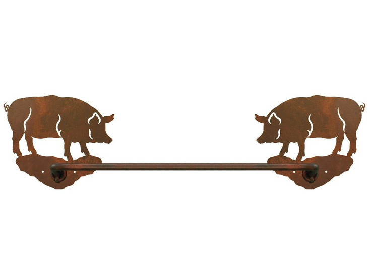 18" Pig Metal Towel Bar