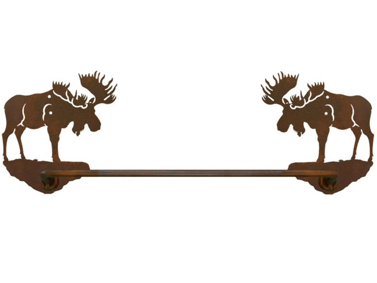 18" Moose Metal Towel Bar