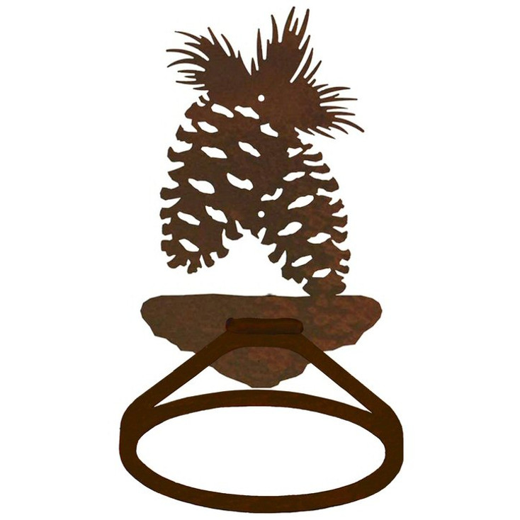 Pine Cone Metal Bath Towel Ring